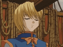 Sleeping Kurapika Dodging Wood GIF