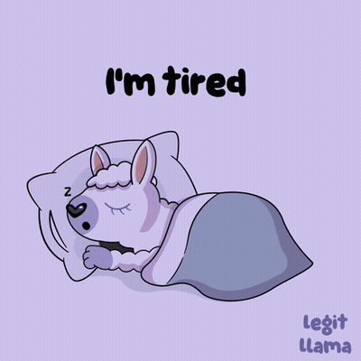 Sleeping Llama Saying I'm Tired GIF