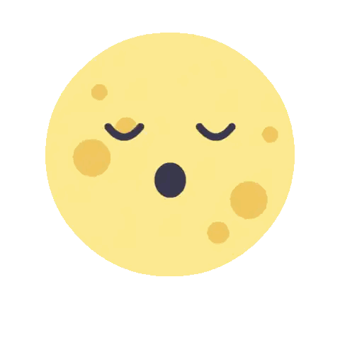 Sleeping Moon Illustration Sticker