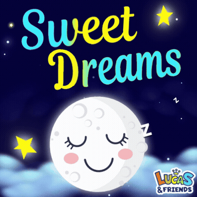 Sleeping Moon With Sweet Dreams GIF