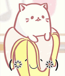 Sleeping On Peeled Banana Cat Meme GIF