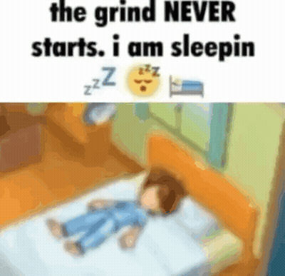 Sleeping Person The Grind Never Starts Sleepin GIF