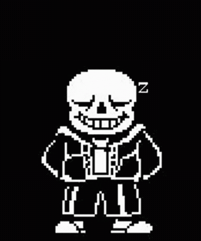 Sleeping Pixel Art Skeleton GIF