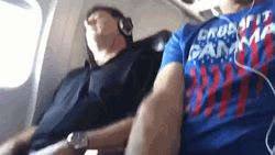 Sleeping Plane Air Travel GIF