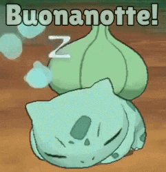 Sleeping Pokemon Bulbasaur Buona Notte GIF