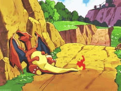 Sleeping Pokemon Charizard