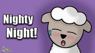 Sleeping Sheep Saying Nighty Night GIF