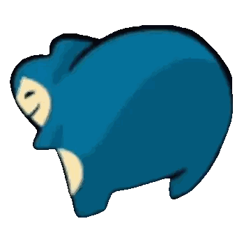 Sleeping Snorlax Cartoon Sticker