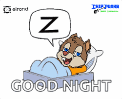 Sleepy Animated Chipmunks Good Night GIF