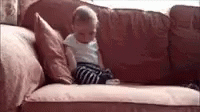 Sleepy Baby Falling Faceplant GIF