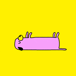 Sleepy Dog Rolling Animation  GIF