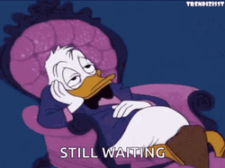 Sleepy Donald Duck Still Waiting GIF