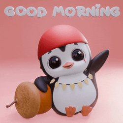 Sleepy Good Morning Cute Penguin GIF