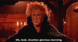 Sleepy Good Morning Winifred Sanderson GIF