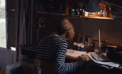 Sleepy Guy Bang Head On Desk GIF