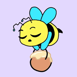 Sleepy Honey Bee GIF