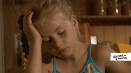 Sleepy Kid Falling Faceplant On Food GIF