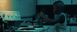 Sleepy Kid Stirring The Pot GIF