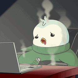 Sleepy Monday In Front Of My Laptop GIF