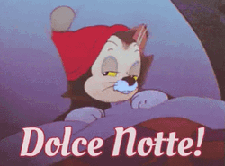 Sleepy Pinocchio Figaro Buona Notte GIF
