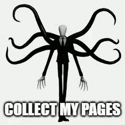 Slender Man Holding Paper GIF