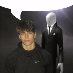 Slenderman Behind The Boy GIF