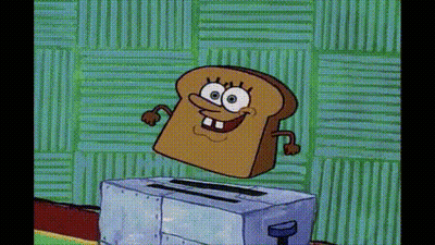 Slice Of Bread Jumping Out Of Toaster GIF