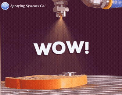 Slice Of Bread Sprayed With Wow GIF