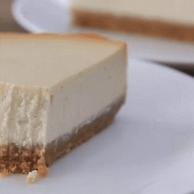 Slice Of Cheesecake With Fork GIF