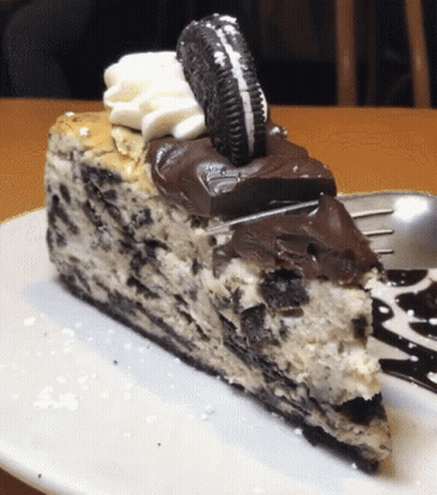 Slice Of Oreo Cheesecake GIF