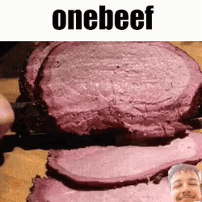 Sliced Beef On Cutting Board GIF
