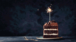 Sliced Chocolate Cake Happy Birthday GIF