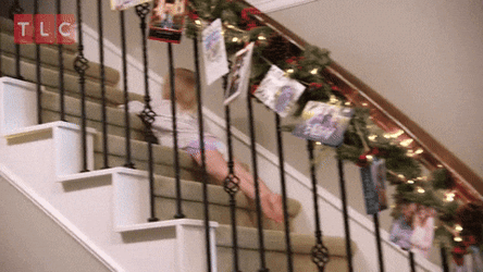 Slide Down Stairs Kids Falling GIF