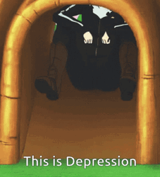 Sliding Depressed Anime GIF