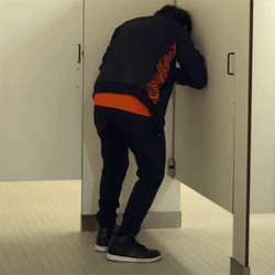 Sliding Through Walls Heartbreak GIF
