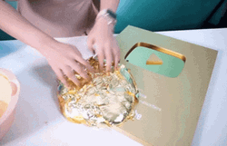 Slime With Gold Foil GIF