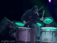 Slipknot On Rotating Drums GIF