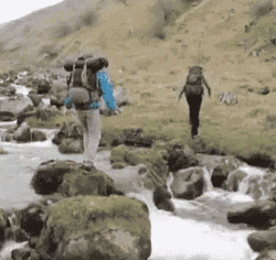 Slipping On A Mountain River