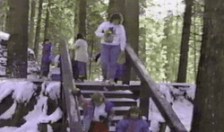 Slipping On Bumpy Stairs GIF