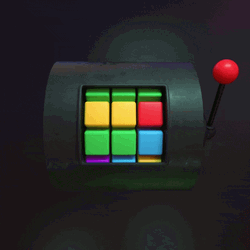 Slot Machine Rubix Cube Color Game GIF