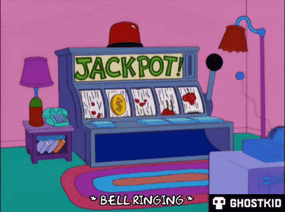 Slot Machine Saying Jackpot GIF