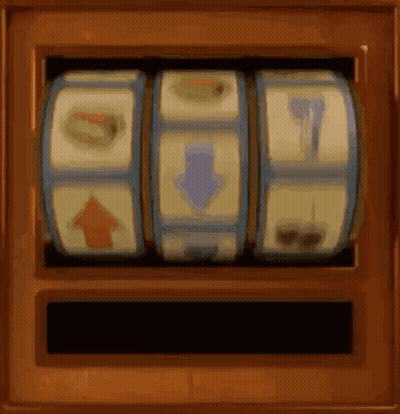Slot Machine With Blue Arrow Down And Red Arrow Up GIF