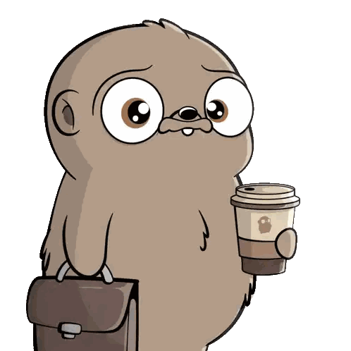 Sloth Holding Coffee And Briefcase Sticker