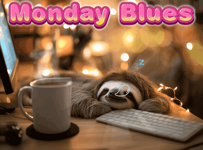 Sloth Sleeping Next To Coffee GIF