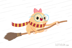 Sloth Wearing Gryffindor Scarf GIF