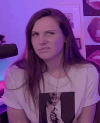 Slow Blink Skeptical Facial Reaction GIF