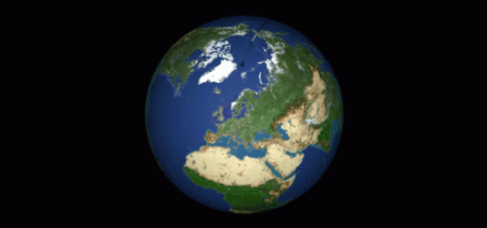 Slow Earth Spinning Rotation GIF