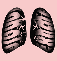 Slow Lungs Breathing Animation GIF