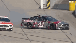 Slow Motion Capture Of Nascar Crash GIF
