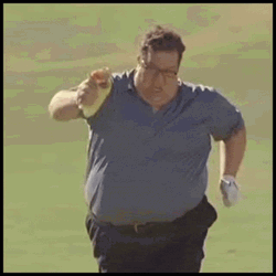 Slow Motion Chubby Running Man GIF
